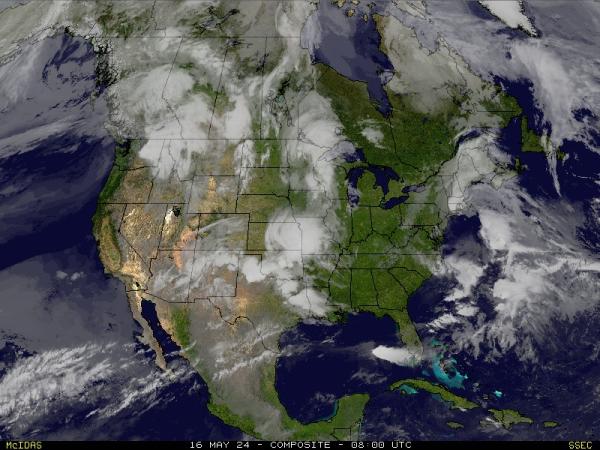 USA Ameerika Ühendriigid Ilm pilv kaart 