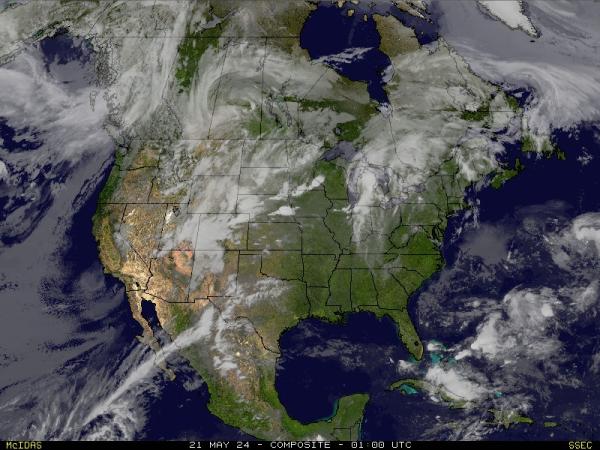 Usa Förenta Staterna Väder moln karta 