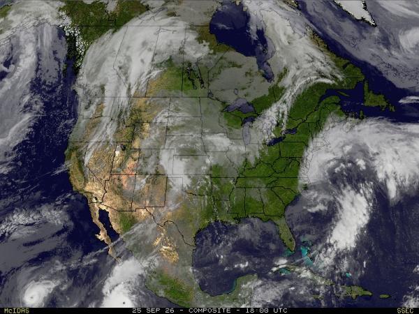 États-Unis USA États-Unis Météo nuage carte 