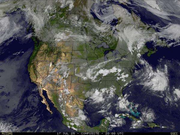 Amerika Serikat USA Peta Cuaca Awan 