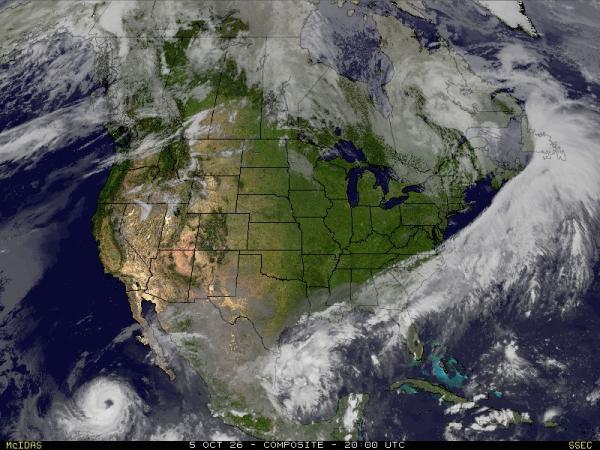 USA Vejret sky kort 