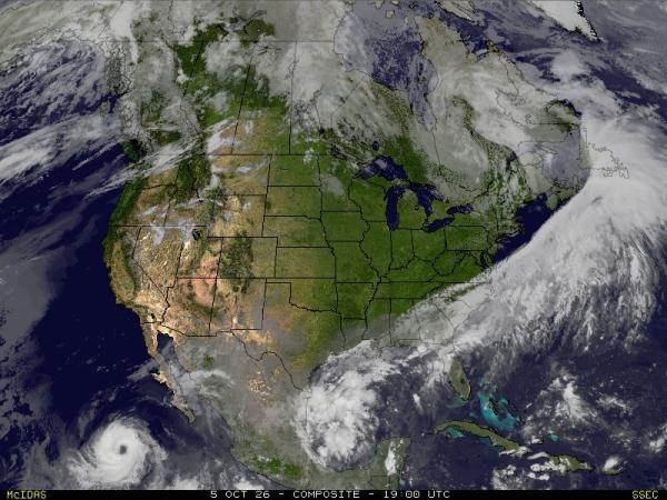 USA Vejret sky kort 