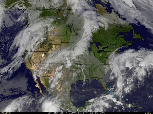 États-Unis USA États-Unis Météo nuage carte 