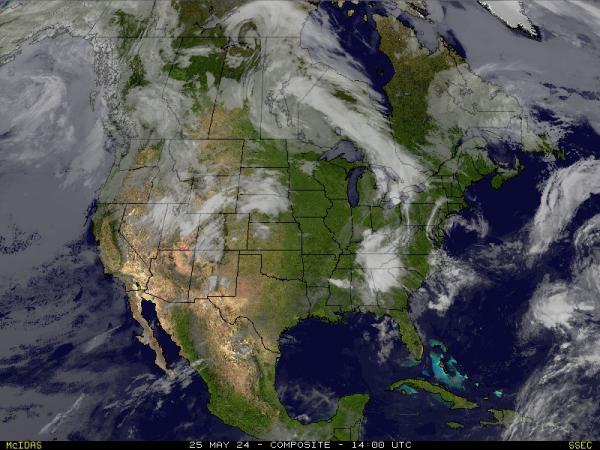Hoa Kỳ Bản đồ thời tiết đám mây 