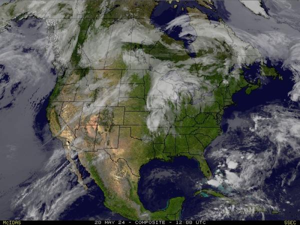امریکا موسم بادل کا نقشہ 