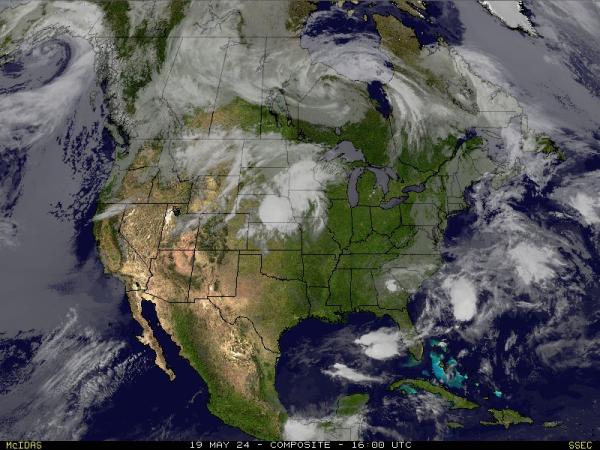 USA Spojené štáty Mapa oblačnosti počasia 