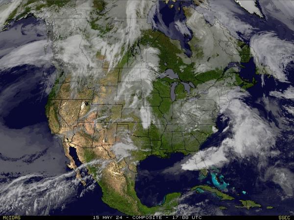USA Počasí mrak mapy 