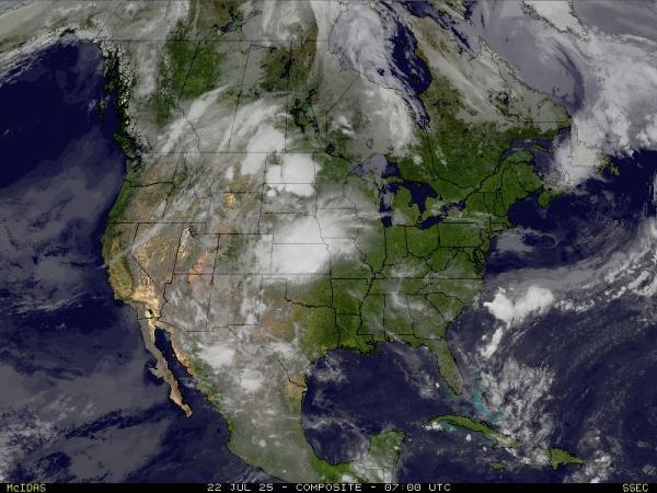 Amerika Serikat USA Peta Cuaca Awan 