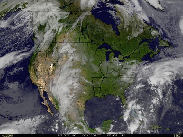 USA United States Previsão do tempo nuvem mapa 