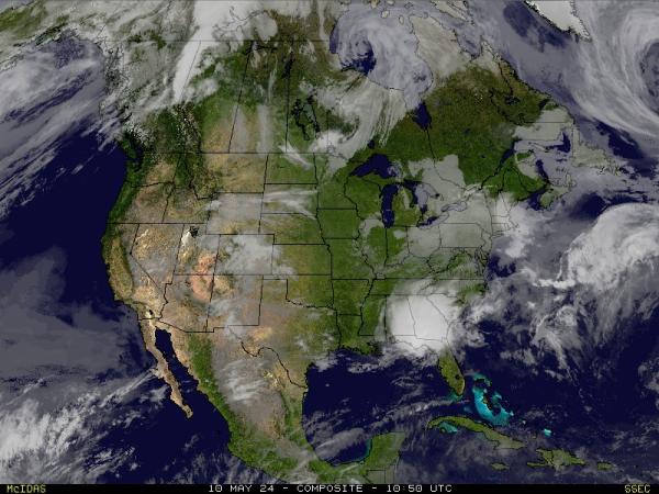 ΗΠΑ Ηνωμένες Πολιτείες Καιρός σύννεφο χάρτη 