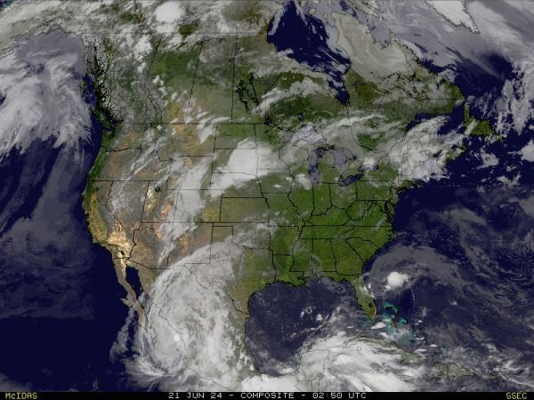 EE.UU Mapa del tiempo pronóstico nube 