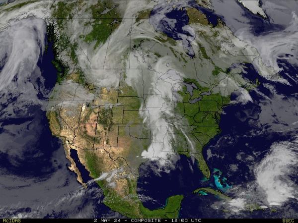 USA Weather Cloud Map 