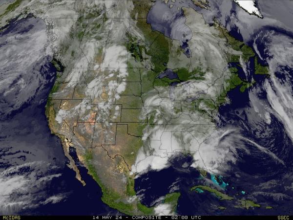 Hoa Kỳ Bản đồ thời tiết đám mây 