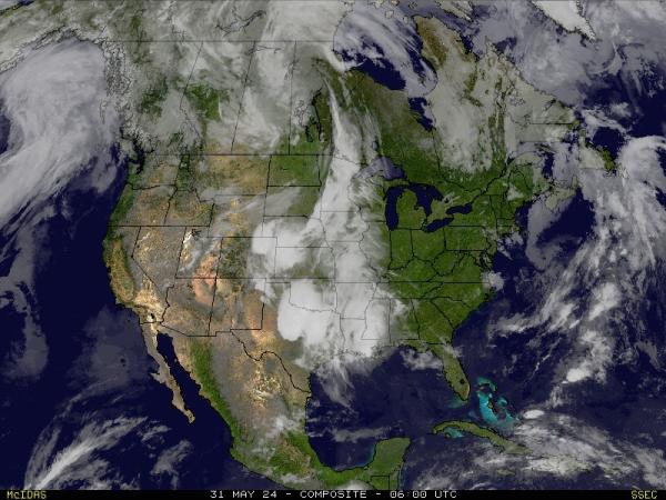 USA Sää pilvi kartta 