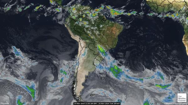 Venezuela Időjárás felhő térkép 