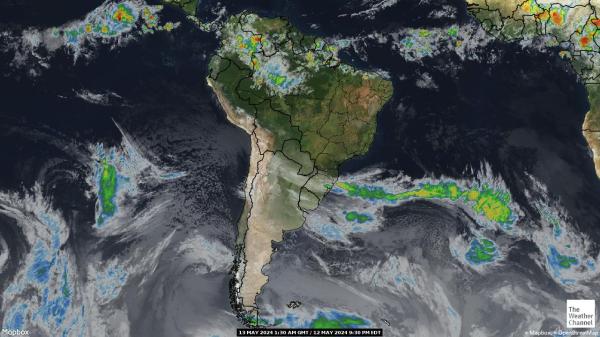 Venezuela Wetter Wolke Karte 