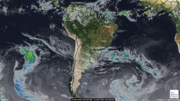 Venezuela Peta Cuaca awan 