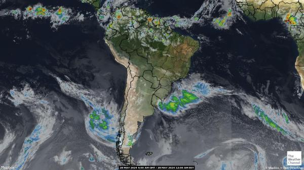 Venezuela Počasí mrak mapy 