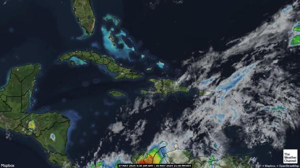 バージン諸島、米国 天気クラウドマップ 