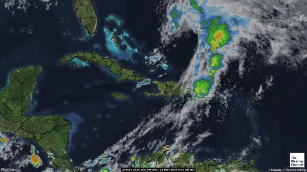 Virgin-szigetek USA Időjárás felhő térkép 