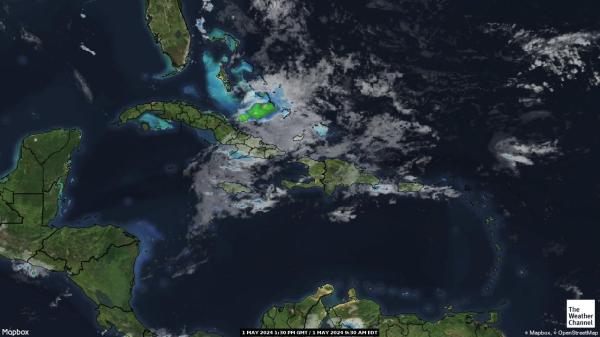 جزر فيرجن الأمريكية خريطة الطقس سحابة 