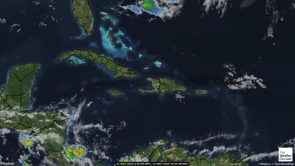 Παρθένοι Νήσοι ΗΠΑ Καιρός σύννεφο χάρτη 