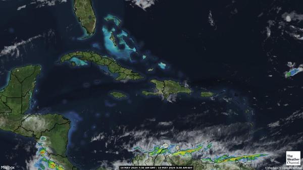 Kepulauan Virgin Amerika Serikat Peta Cuaca Awan 