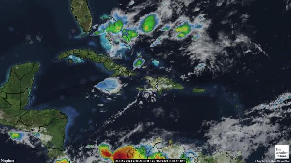 USA Virgin Islands Weer wolk kaart 