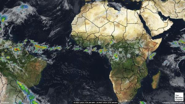 Western Sahara Meteo nuvola mappa 