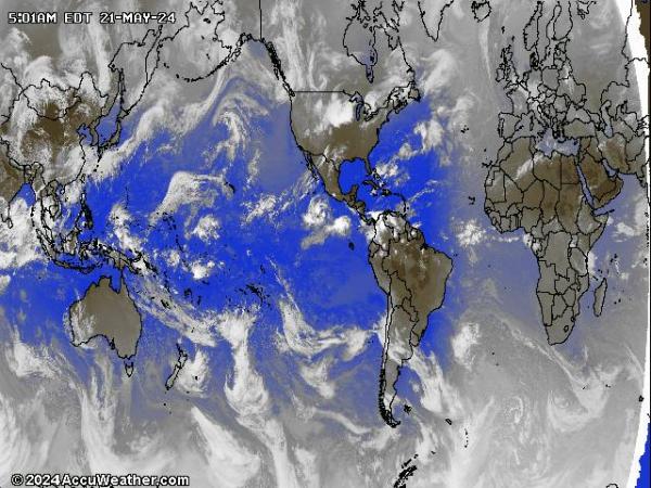 Mundo Previsão do tempo nuvem mapa 