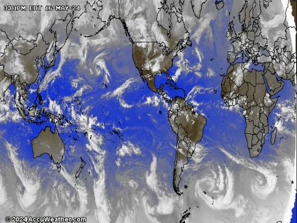 Mundo Mapa del tiempo pronóstico nube 