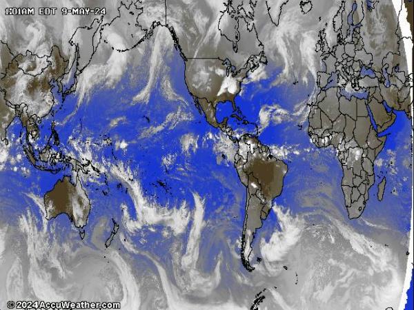 Mundo Previsão do tempo nuvem mapa 