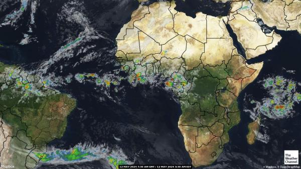 Zambia Peta Cuaca Awan 