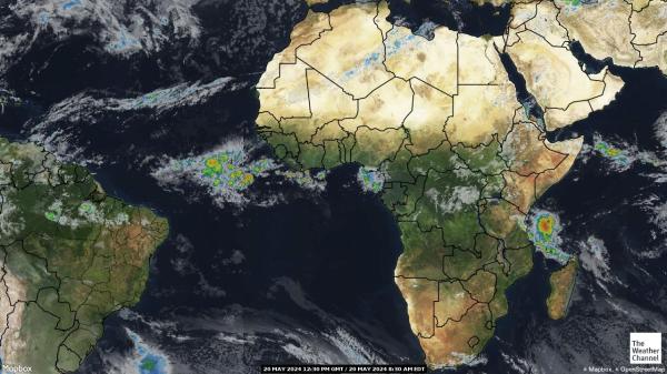 Zambia Mapa del tiempo pronóstico nube 
