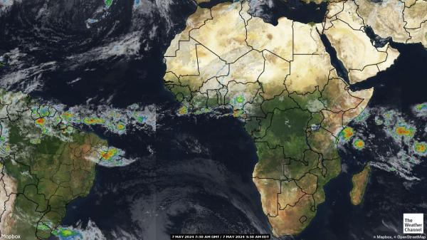Замбия времето облачна карта 