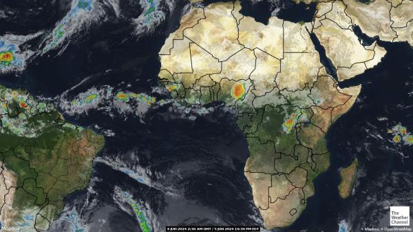 Sambia Wetter Wolke Karte 