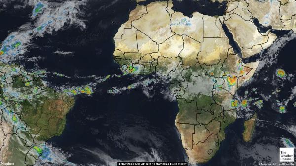Зимбабве времето облачна карта 