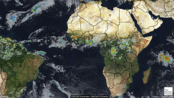 Zimbabwe Időjárás felhő térkép 