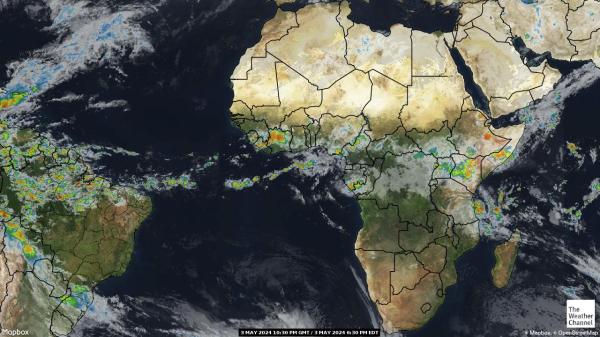Zimbabwe Väder moln karta 
