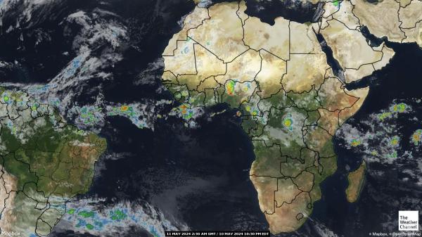 Simbabwe Wetter Wolke Karte 