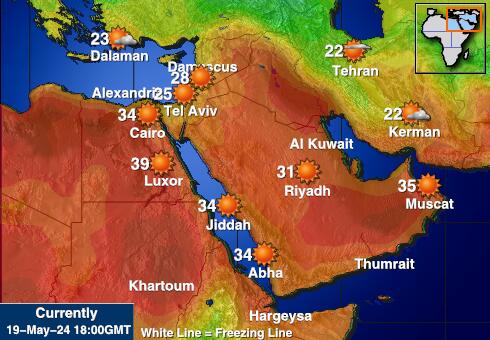 Afghanistan Vädertemperaturkarta 