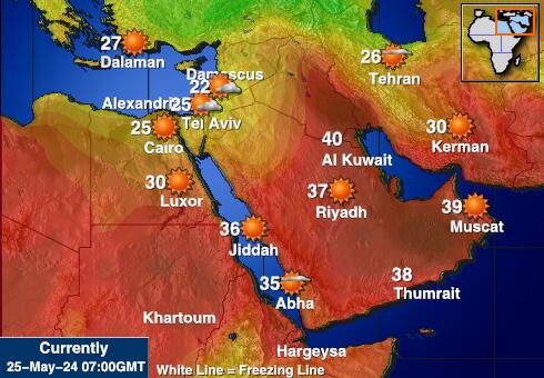 Afghanistan Bản đồ nhiệt độ thời tiết 
