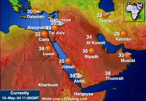 Afghanistan Weather Temperature Map 
