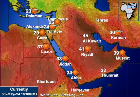 Afghanistan Været temperatur kart 