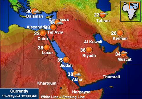 Afghanistan Wetter Temperaturkarte 