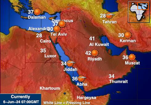 Афганістан Карта температури погоди 
