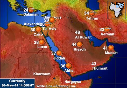 Afganistan Hava sıcaklığı haritası 