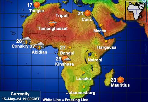 Afrika Hava sıcaklığı haritası 