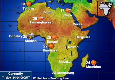 非洲 天气温度图 
