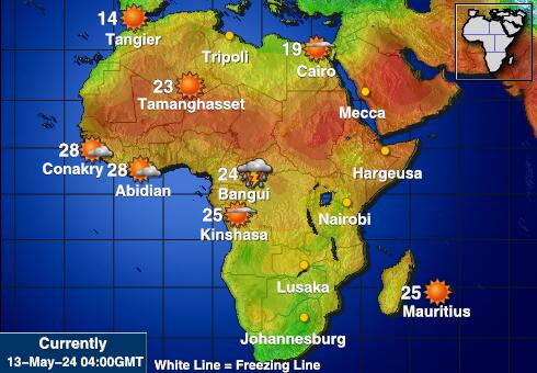 Afrika Hava sıcaklığı haritası 